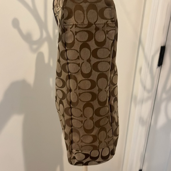 large brown monogram COACH tote, gently used very good condition - Picture 17 of 17